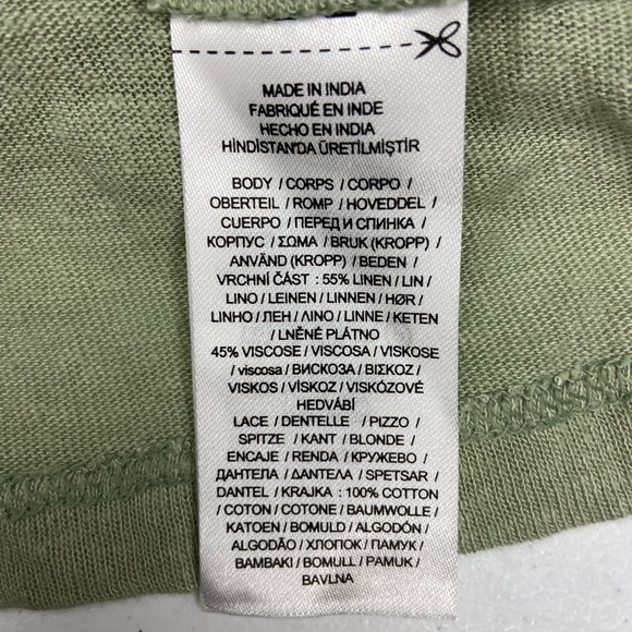 Lauren Ralph Lauren Linen-Blend Jersey Flutter-Sleeve Ranch Sage S New W… - Picture 4 of 6